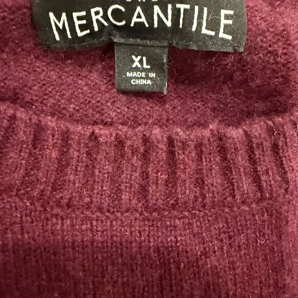 J. Crew Mercantile burgundy Wool Blend Men's Crewneck Sweater XL